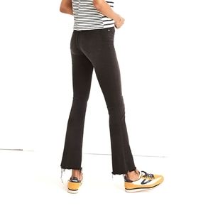 Madewell Petite Cami Demi Boot Jeans with Chewed Raw Hem in Berkeley Bla…